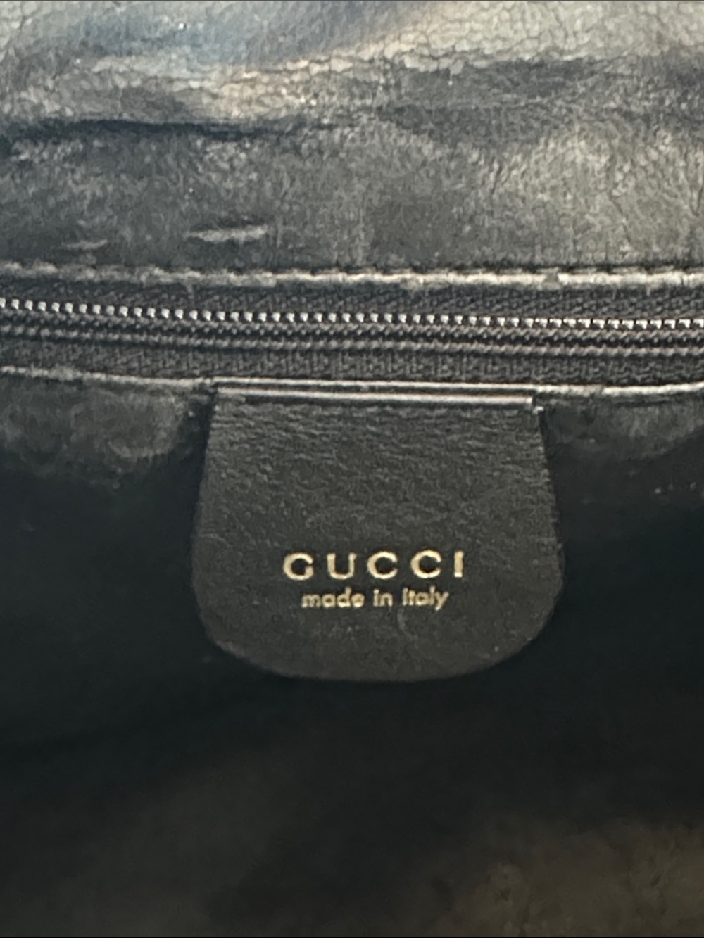 Gucci Vintage Style Black Leather Tote w/Bamboo Handle EUC/Like New IMO - Picture 16 of 16